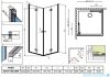 Radaway Essenza New Kdd-B kabina 100x80cm szkło przejrzyste 385072-01-01L/385070-01-01R